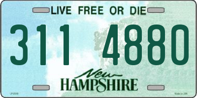 NH license plate 3114880