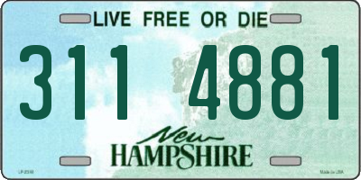 NH license plate 3114881