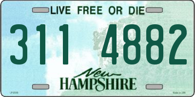 NH license plate 3114882