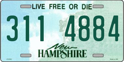 NH license plate 3114884