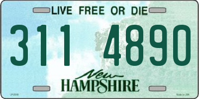 NH license plate 3114890