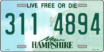 NH license plate 3114894