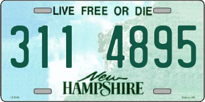 NH license plate 3114895