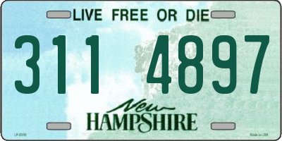 NH license plate 3114897