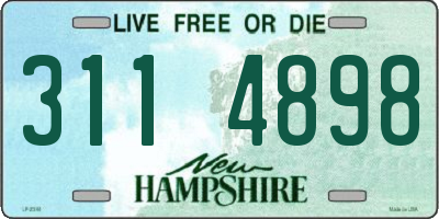 NH license plate 3114898