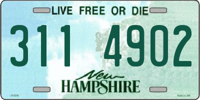 NH license plate 3114902