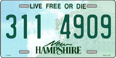 NH license plate 3114909