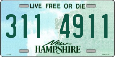 NH license plate 3114911