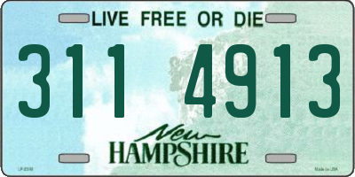 NH license plate 3114913