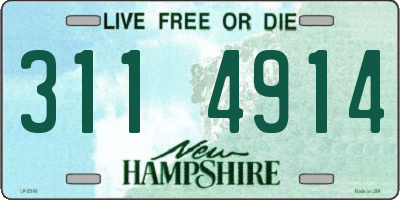 NH license plate 3114914
