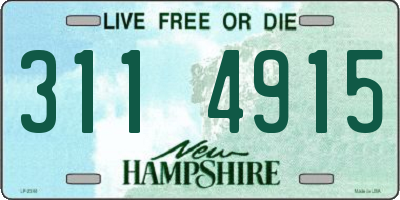 NH license plate 3114915