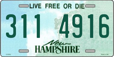 NH license plate 3114916