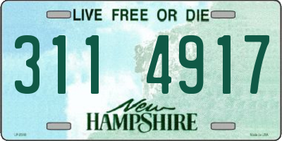 NH license plate 3114917