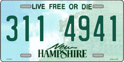 NH license plate 3114941