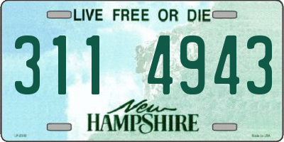NH license plate 3114943