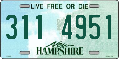 NH license plate 3114951