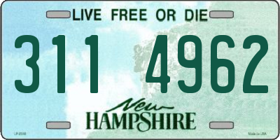 NH license plate 3114962
