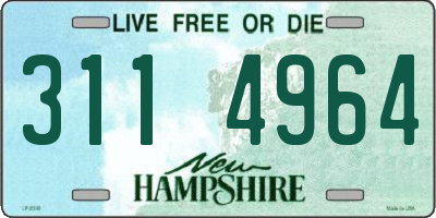 NH license plate 3114964