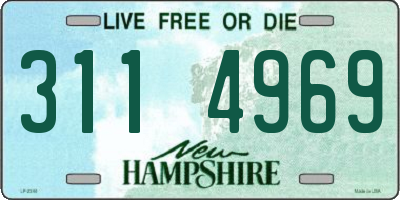 NH license plate 3114969