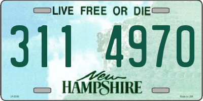 NH license plate 3114970
