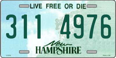 NH license plate 3114976
