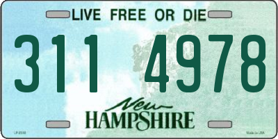 NH license plate 3114978