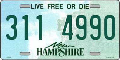 NH license plate 3114990