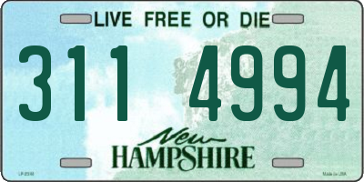 NH license plate 3114994