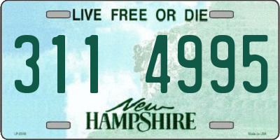 NH license plate 3114995