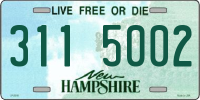 NH license plate 3115002
