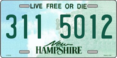 NH license plate 3115012