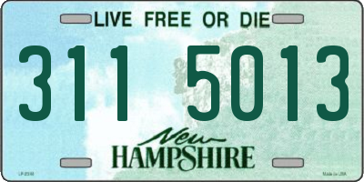NH license plate 3115013