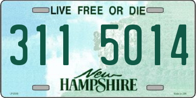 NH license plate 3115014