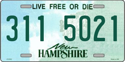 NH license plate 3115021