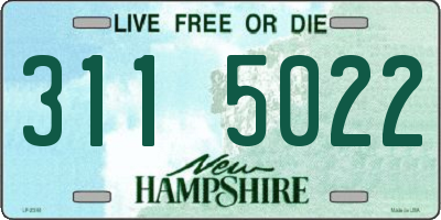 NH license plate 3115022