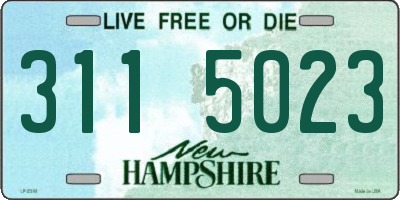NH license plate 3115023