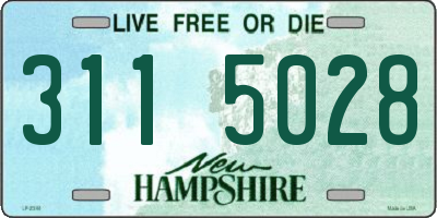 NH license plate 3115028