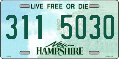 NH license plate 3115030