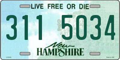NH license plate 3115034