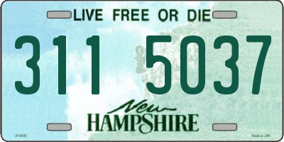 NH license plate 3115037