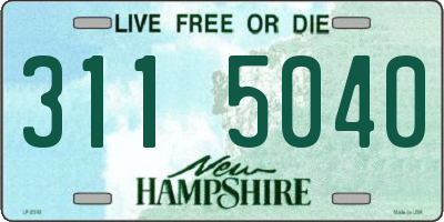 NH license plate 3115040