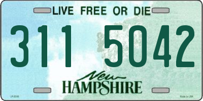 NH license plate 3115042