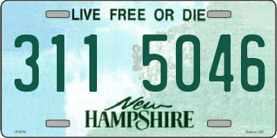 NH license plate 3115046