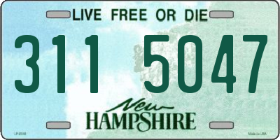 NH license plate 3115047