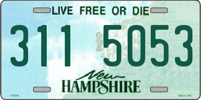 NH license plate 3115053