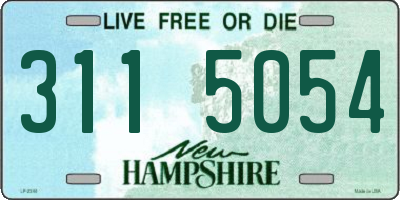 NH license plate 3115054