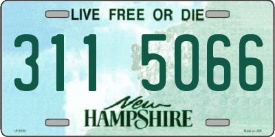 NH license plate 3115066
