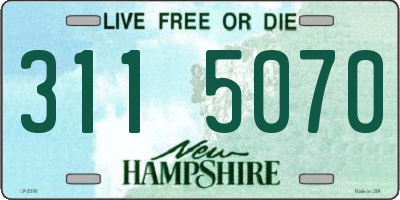NH license plate 3115070