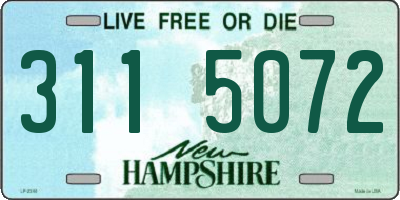 NH license plate 3115072