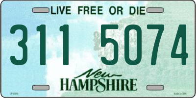 NH license plate 3115074